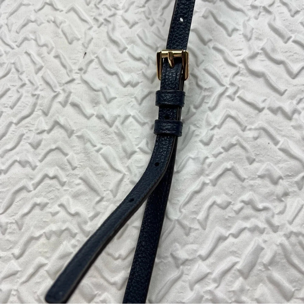 Michael Kors Karson Wallet Clutch Leather Navy Crossbody Mini Bag Chain Travel